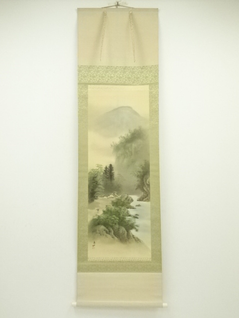JAPANESE HANGING SCROLL / HAND PAINTED / LANDSCAPE